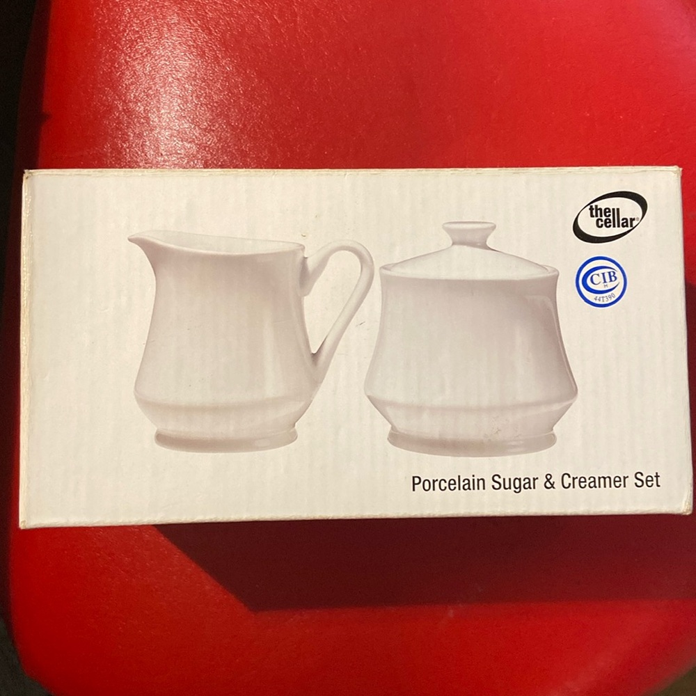 Porcelain sugar and cream set - New!